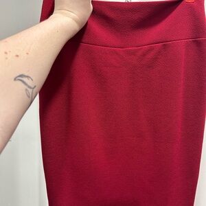 LuLaRoe Vibrant Red Pencil Skirt